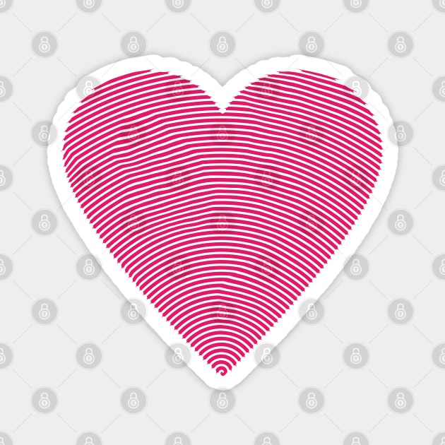 Stripes heart Art Design Pink Magnet by DragonXX