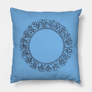 The Mandala Ring - grey Pillow