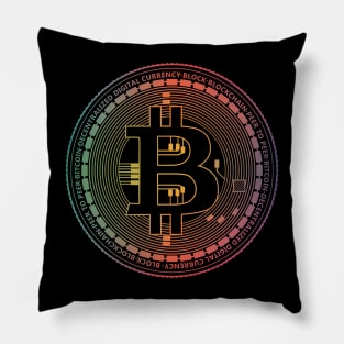 Crypto Currency Bitcoin Pillow