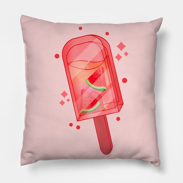 Watermelon Ice Pop Pillow by Kimprut