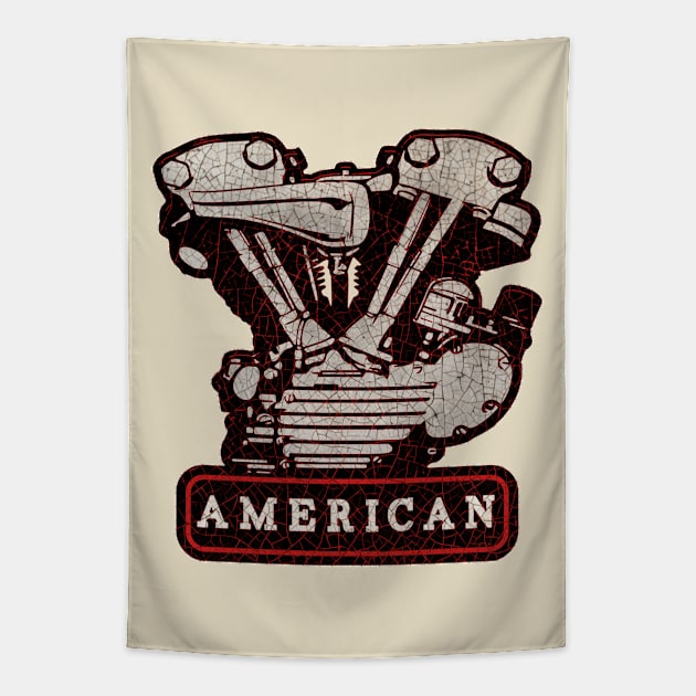 American Twin Tapestry by Midcenturydave