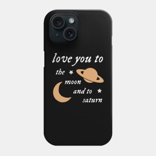 Moon and Saturn Phone Case