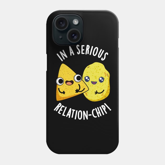 In A Serious Relation-chip Funny Food Puns Phone Case by punnybone