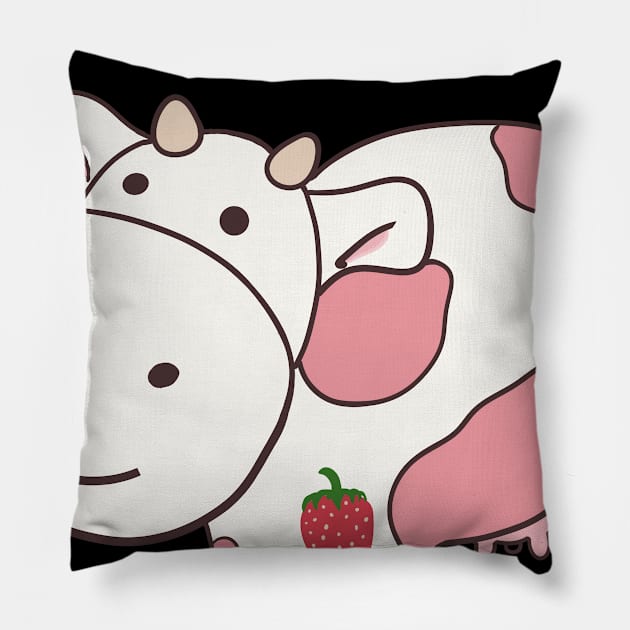 Strawberry cow Pillow by Libiland