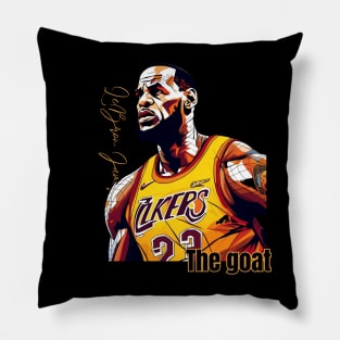 Lebron James goat Victor illustration artwork Pillow