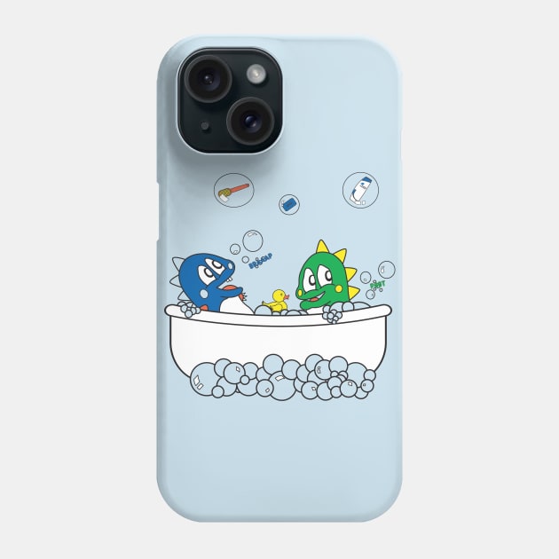 Bubble Dragon Bath Phone Case by Azzazzyn
