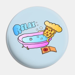 Slice of pizza relaxing in a tub Pin