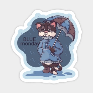 Blue Monday (Cat) Magnet