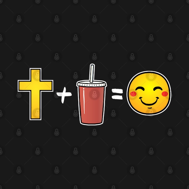 Christ plus Soda equals happiness Christian by thelamboy