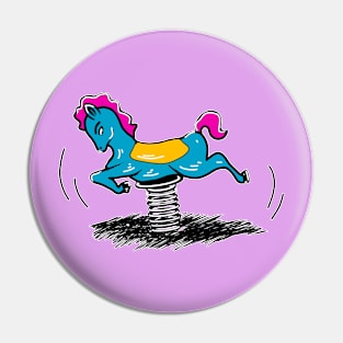 Sad playground horse Pin