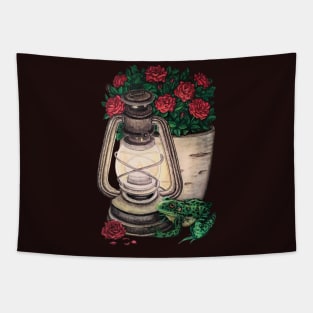 Frog and Roses Tapestry