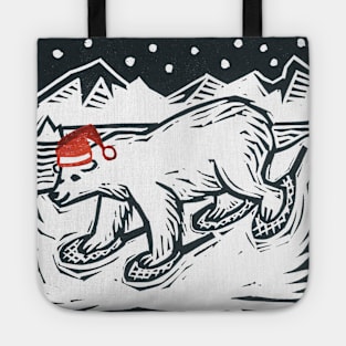 Polar Bear on Snowshoes Tote