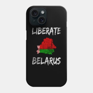 LIBERATE BELARUS PROTEST DISTRESSED Phone Case