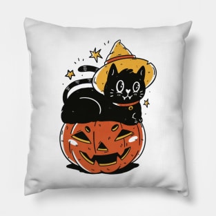 Pumpkin Cat Pillow