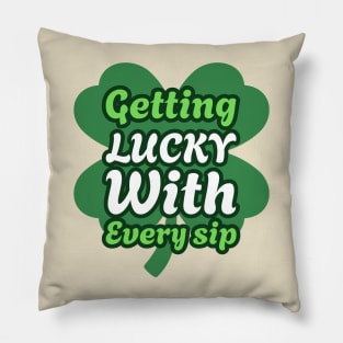 st paddys day getting lucky Pillow