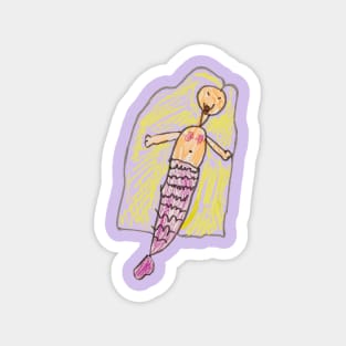 baby art mermaid Magnet