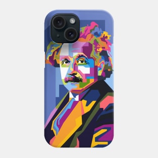 Albert Einstein Cubism WPAP Phone Case