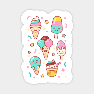 Ice Cream Emoji Mashup #3 Magnet