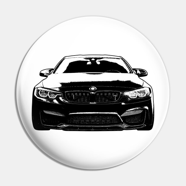 BMW M4 Sketch Art Pin by KAM Std