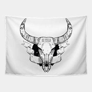 Be Wild Skull Tapestry