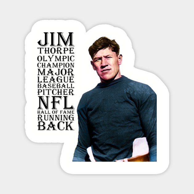 Jim Thorpe, 1912, version 4 Magnet by DarthBrooks