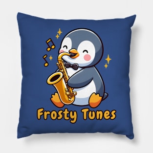 Penguin saxophone player Pillow