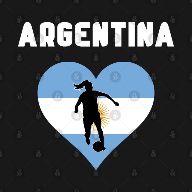 Argentina Women Football Player by Boo Face Designs