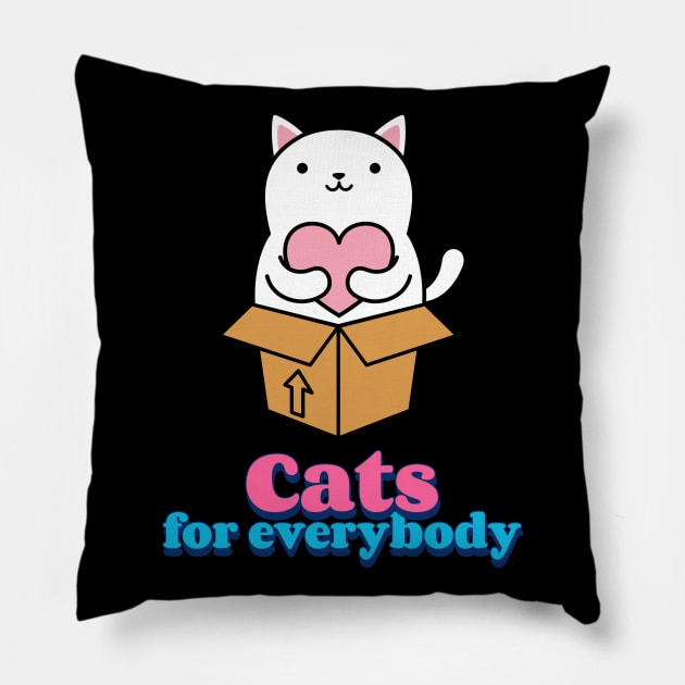 Cats For Everybody Pillow by MONMON-75