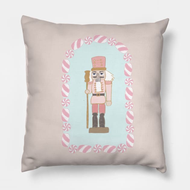 Pink Nutcracker prince Pillow by FreckledBliss