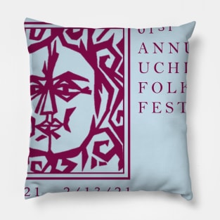 61st Annual UChicago Folk Festival Gear Pillow