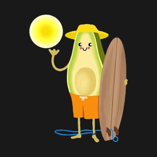 Funny Avocado Surfing T-Shirt