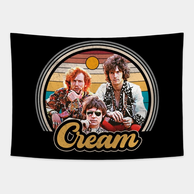 American Love Cream 80s 90s Fan Gifts Tapestry by BarryBridgesScene