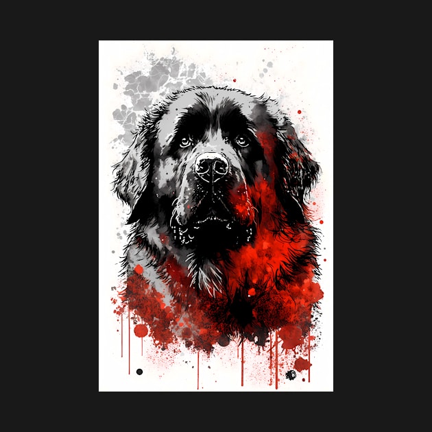 Newfoundland Dog Portrait by TortillaChief