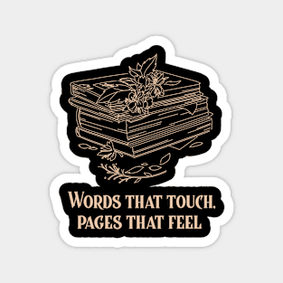 Words that touch, pages that feel, Reading Lover Magnet