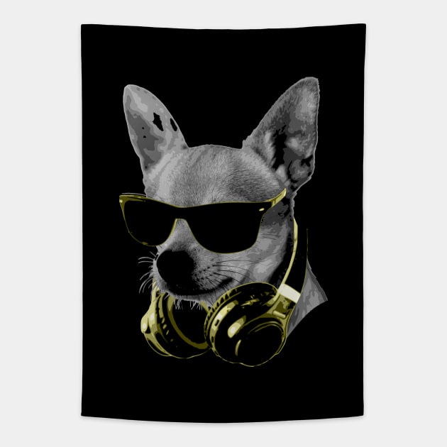 Dj Chihuahua Bling Tapestry by Nerd_art