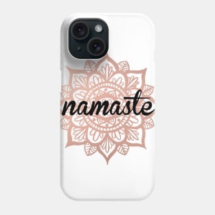 Namaste Mandala Rose Gold Phone Case