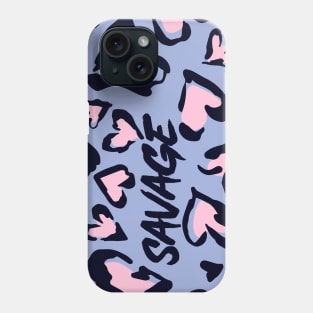 Cute Leopard Heart Pattern Savage Print Phone Case