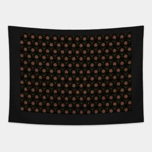 Small Hexagon  Pattern On Black Background Tapestry