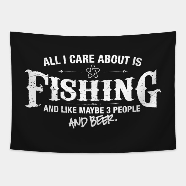 All i Care About is Fishing Tapestry by MADLABS