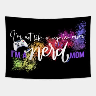 Nerd Mom (white text) Tapestry