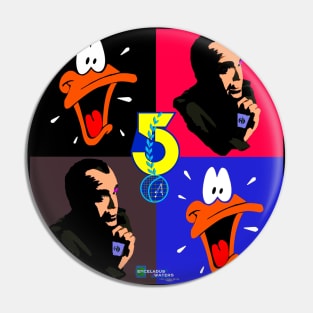 b5 pop art quad Garibaldi and daffy Pin