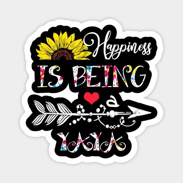 Happiness is being a yaya mothers day gift Magnet by DoorTees