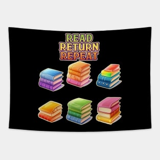 Read, Return, Repeat Book Lover Tapestry