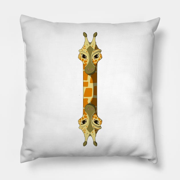 Two-Headed Giraffe Pillow by IwanFonLewis