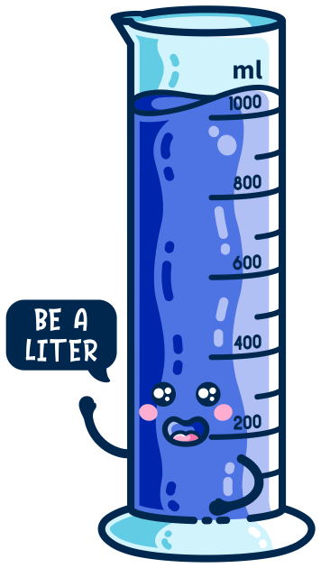Be A Liter Graduated Cylinder Kids T-Shirt by freeves