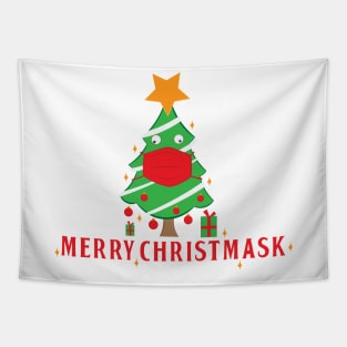 Merry Christ-mask Tapestry