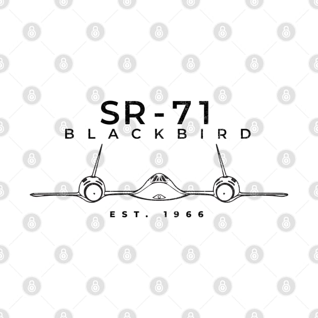 SR-71 Blackbird Est. 1966 - vintage logo by BodinStreet