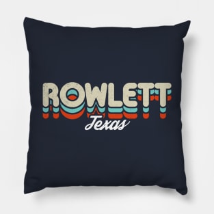 Retro Rowlett Texas Pillow