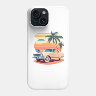 artwork of t-shirt graphic design of miami street Phone Case