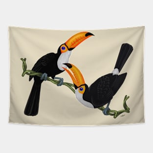 TWO TOUCANS 2 Tapestry